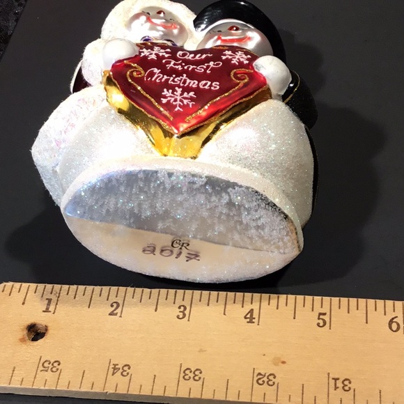 RADKO Snowy Sweetheart Glass Christmas Ornament - Picture 16 of 16